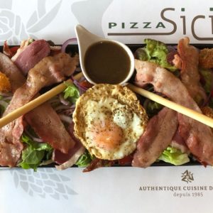 Salade de chèvre chaud Pizza Sicilia Cambrai